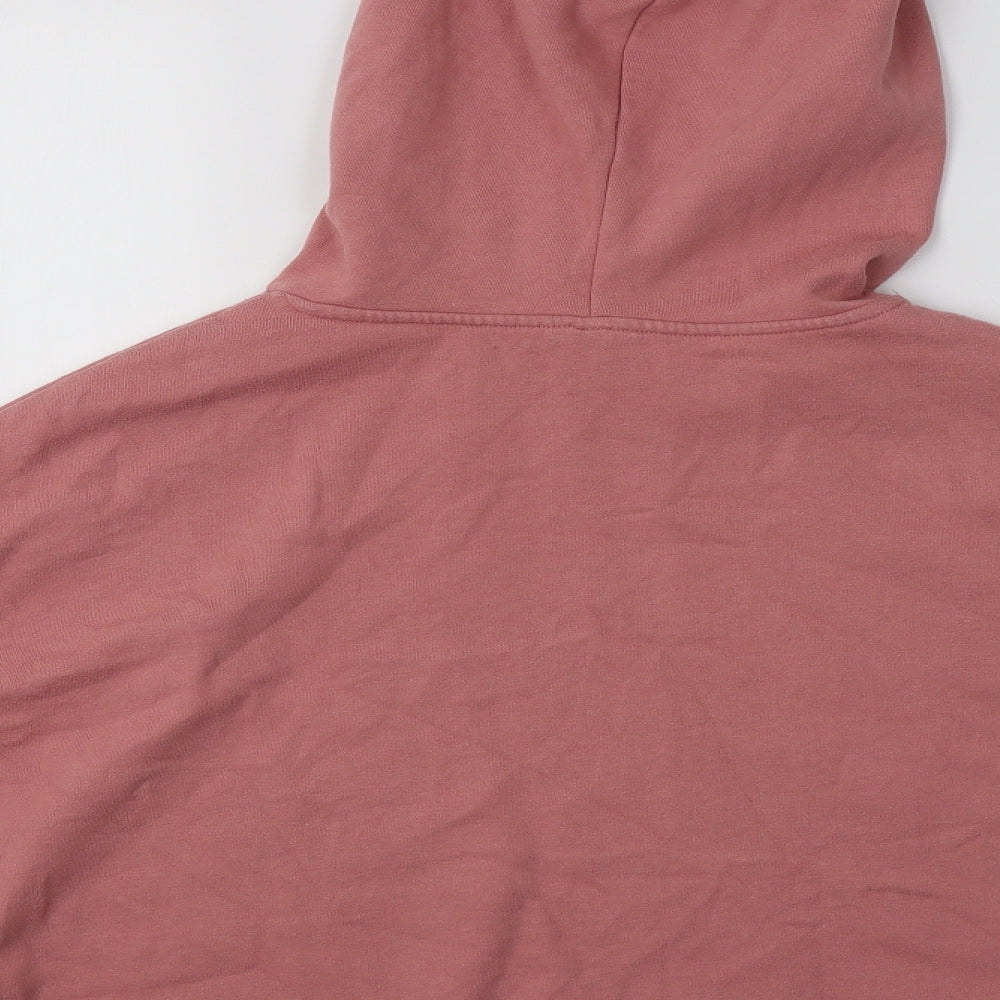 H&M Womens Pink Cotton Pullover Hoodie Size L