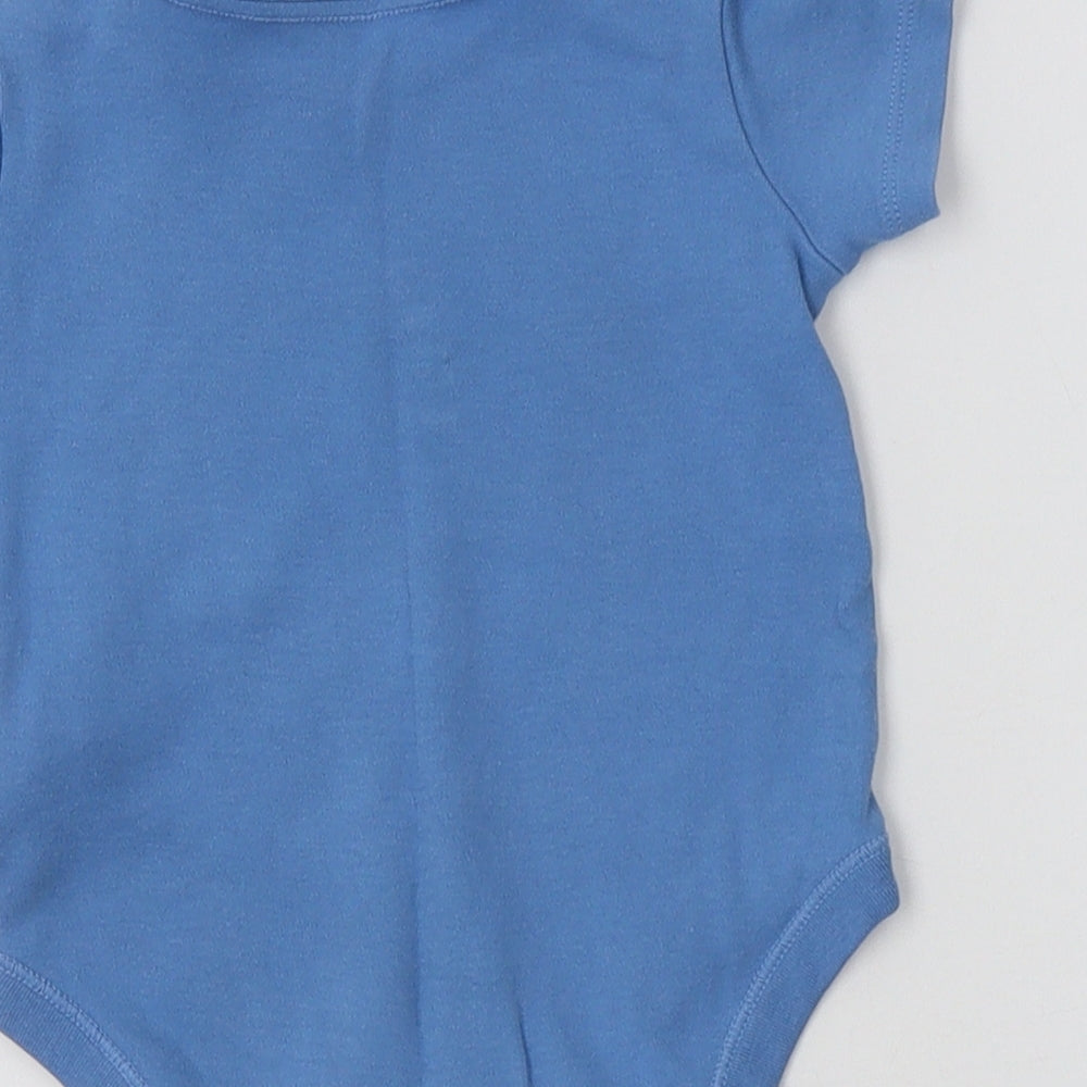 F&F Baby Blue Cotton Romper One-Piece Size 6-9 Months