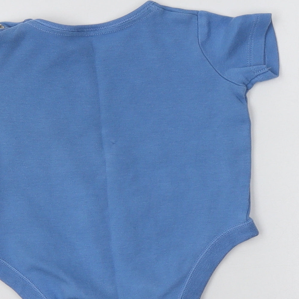 F&F Baby Blue Cotton Romper One-Piece Size 6-9 Months