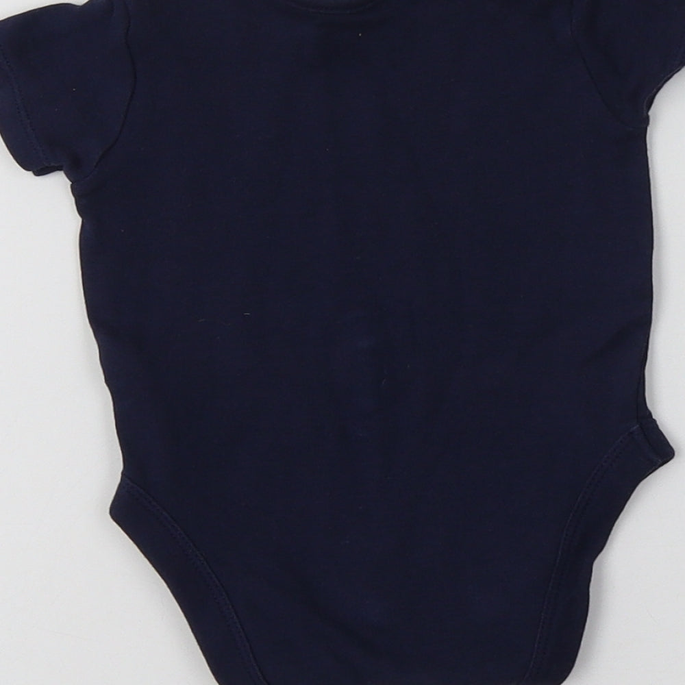 George Baby Blue Cotton Romper One-Piece Size 6-9 Months