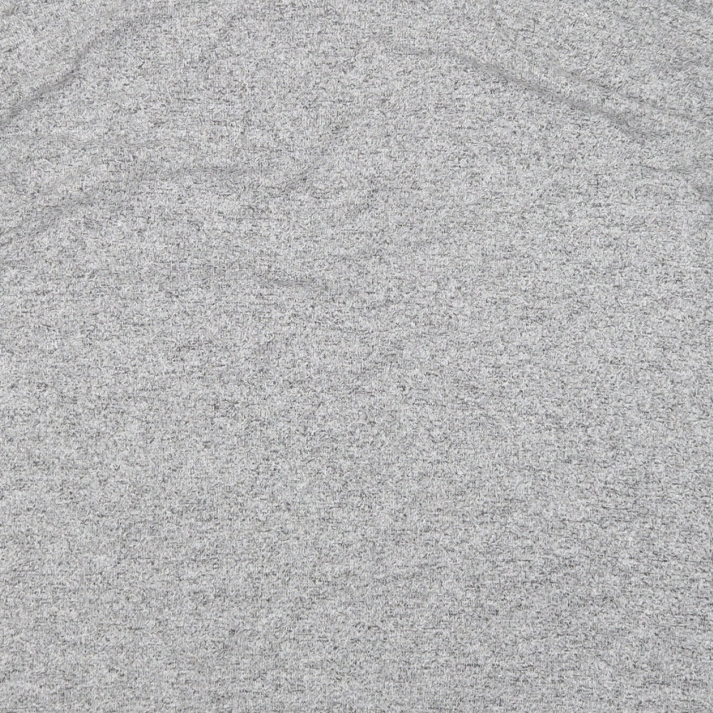 COIN 1804 Womens Grey Round Neck Rayon Pullover Jumper Size S