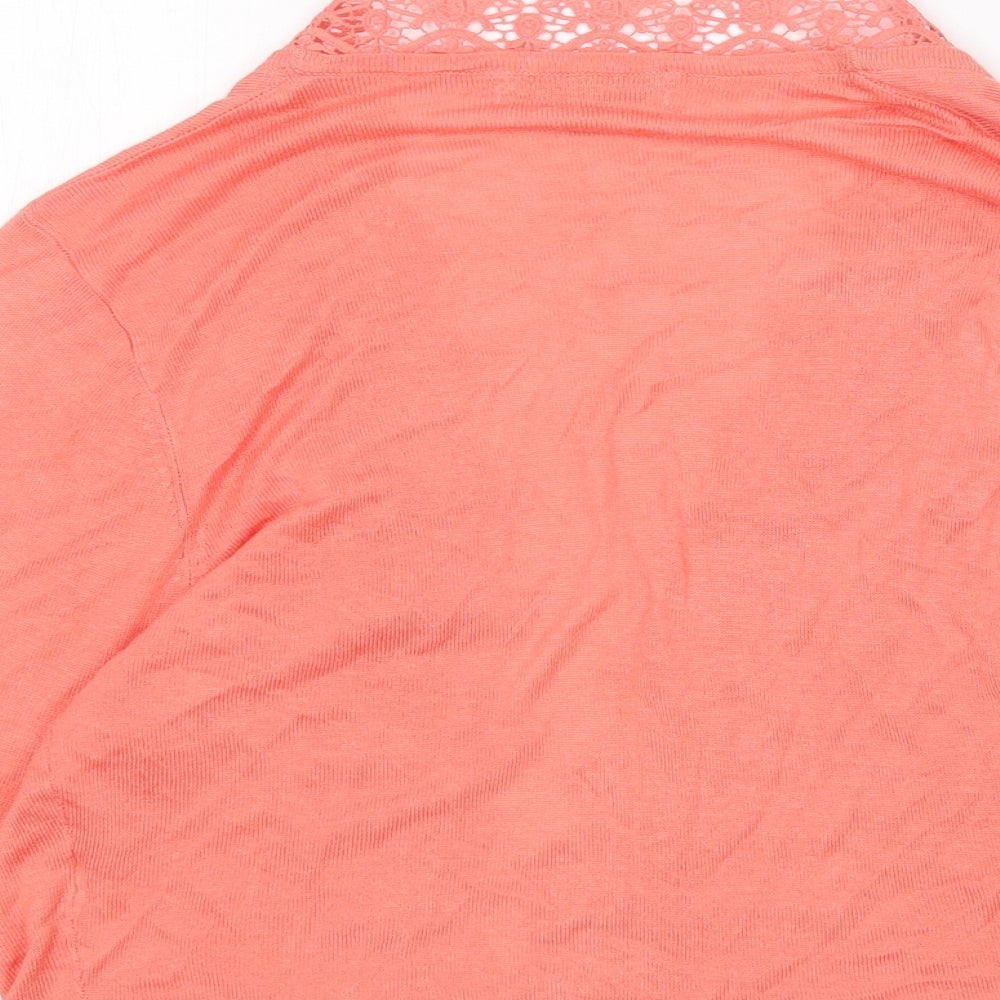Peacocks Womens Pink V-Neck Cardigan Jumper Size 10