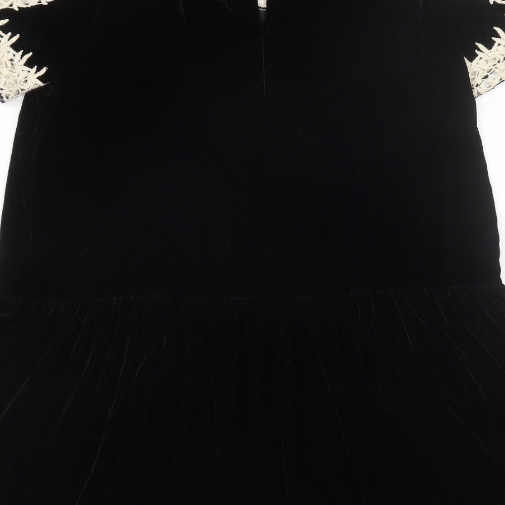 ASOS Womens Black Polyester Shift Size 14 Round Neck