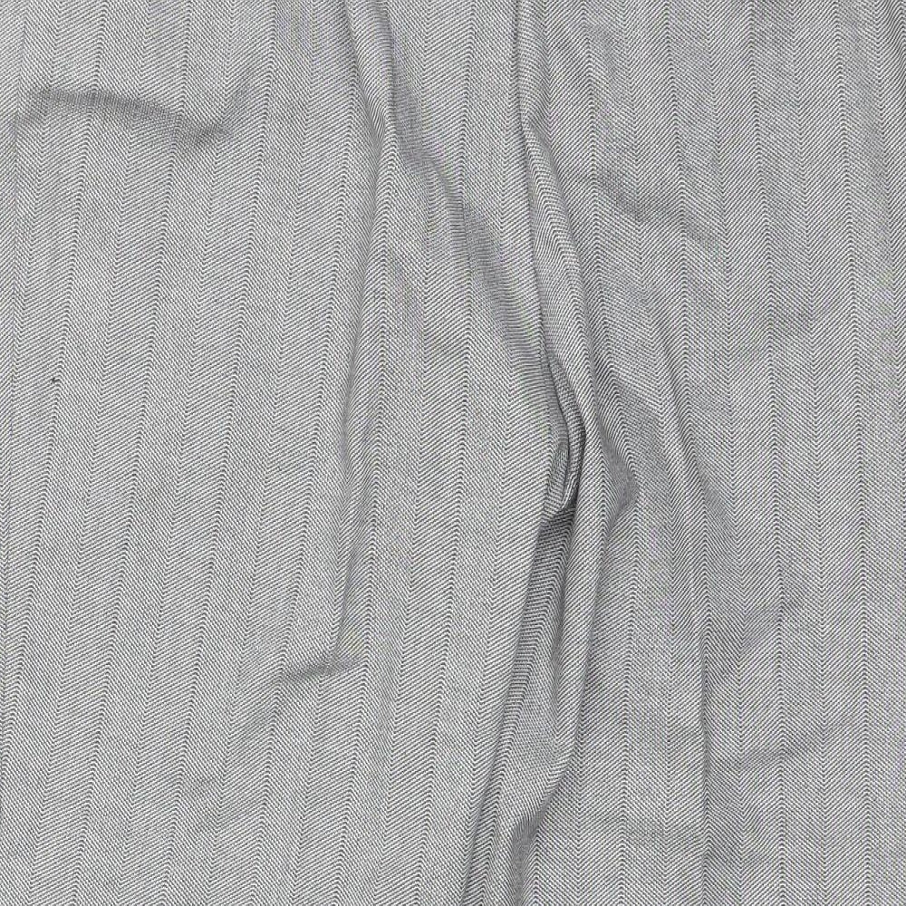 Marks and Spencer Womens Grey Polyester Dress Pants Trousers Size 14 L23 in Regular