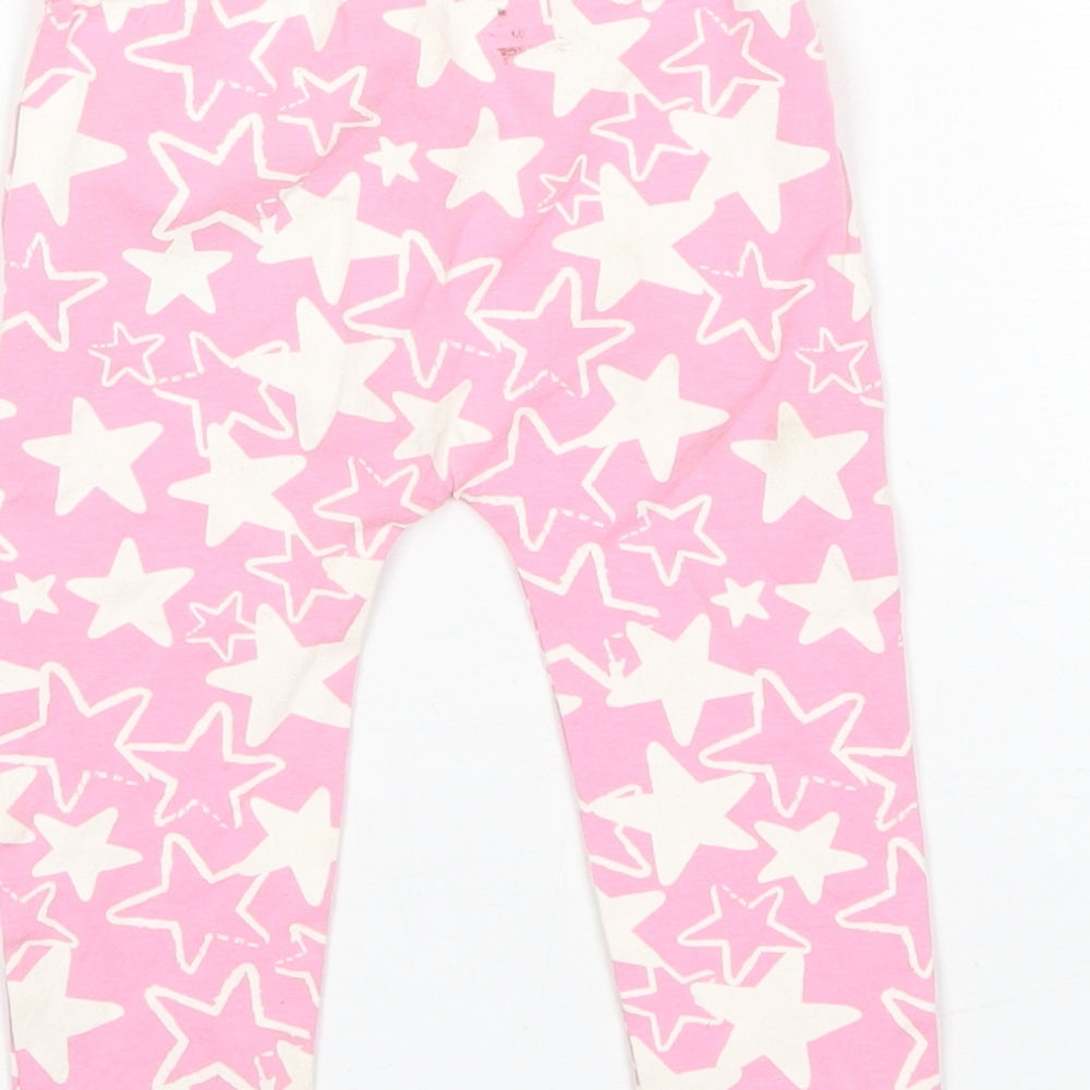 Blue Zoo Baby Pink Cotton Jogger Trousers Size 3-6 Months