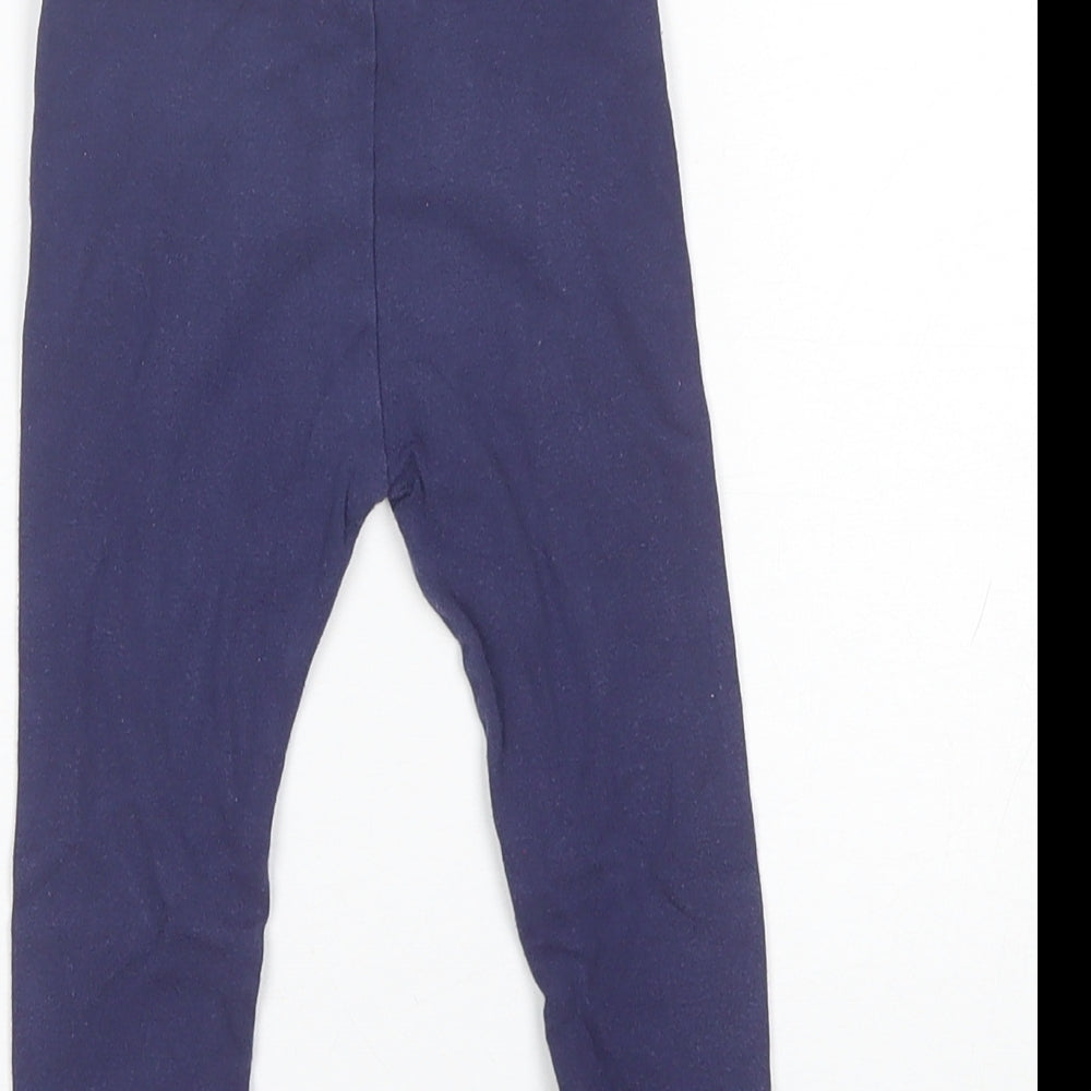 Mothercare Baby Blue Cotton Jogger Trousers Size 12-18 Months