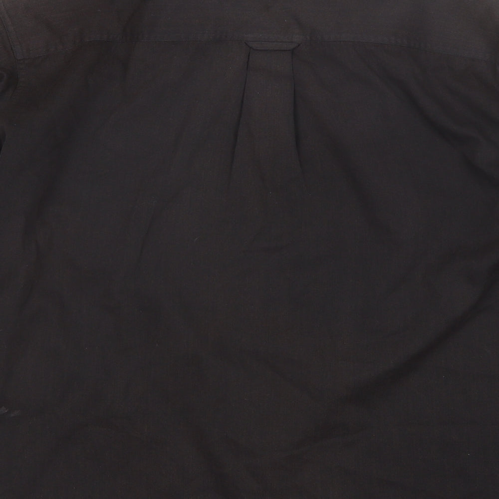 Originals Mens Brown Polyester Button-Up Size L Collared