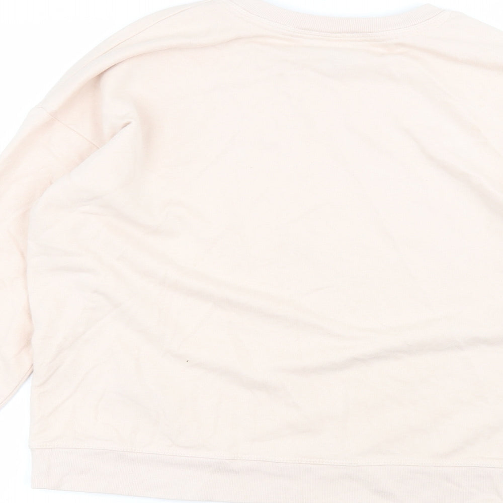 New Look Womens Pink Round Neck Polyester Pullover Jumper Size S