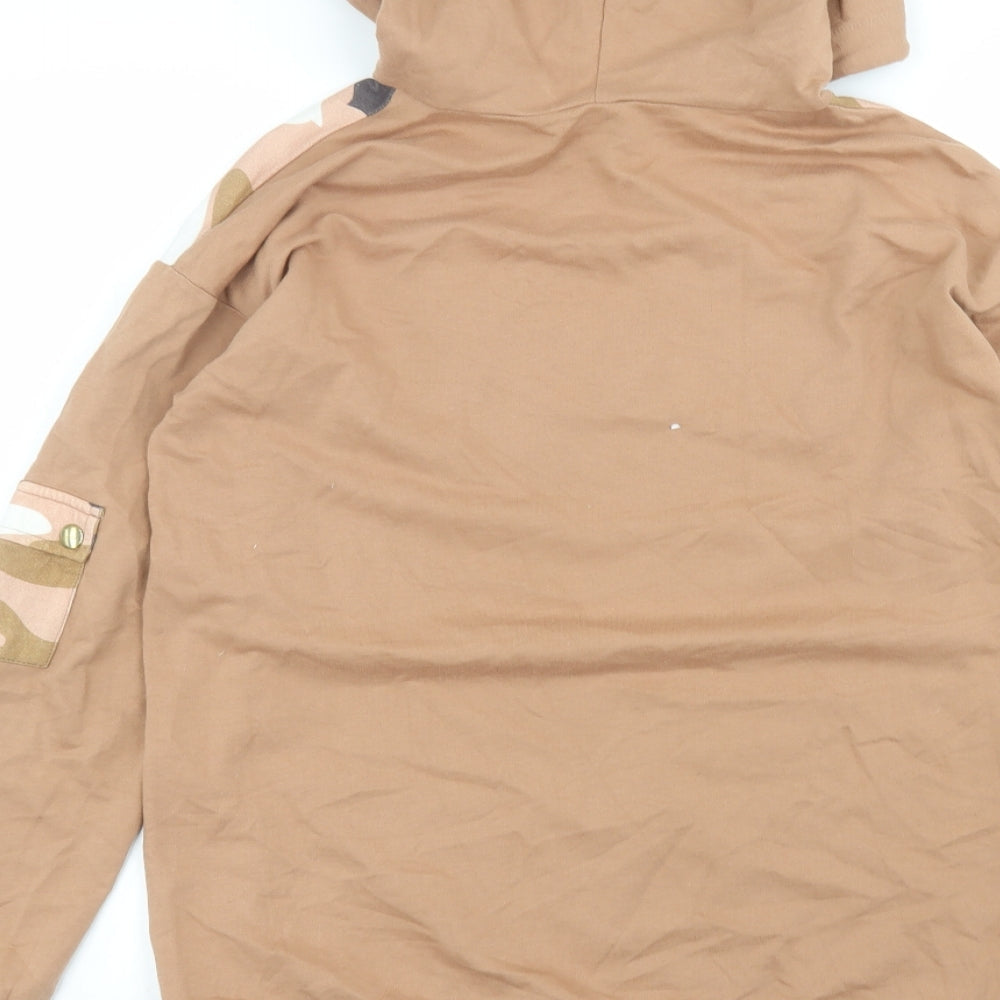 Select Womens Brown Cotton Pullover Hoodie Size M