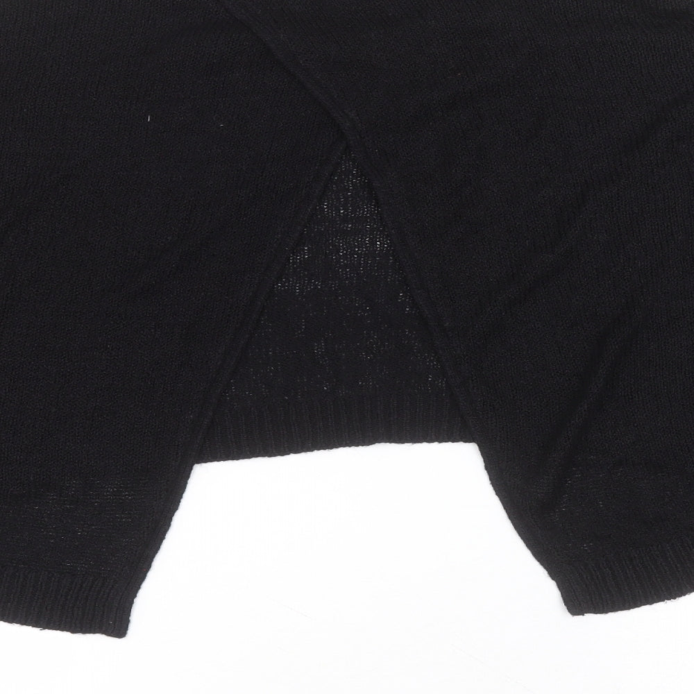 New Look Womens Black Round Neck Acrylic Pullover Jumper Size M