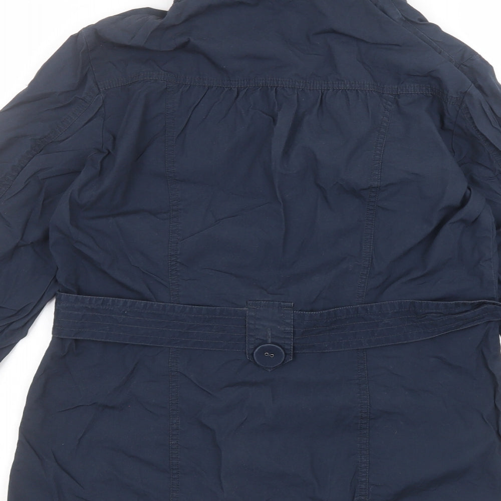 Marks & Spencer Womens Blue Pea Coat Coat Size 10
