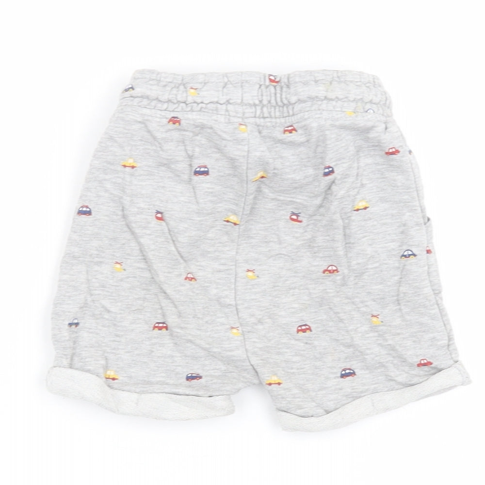 George Girls Grey Cotton Sweat Shorts Size 2-3 Years Regular
