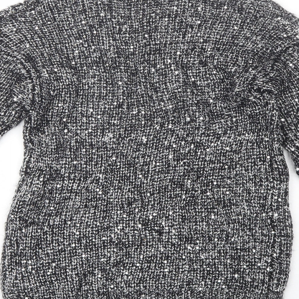Atmosphere Womens Black Round Neck Polyester Pullover Jumper Size 8