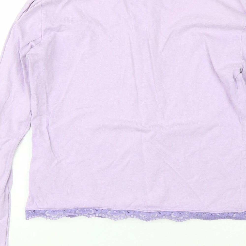 Preworn Womens Purple Cotton Top Pyjama Top Size L