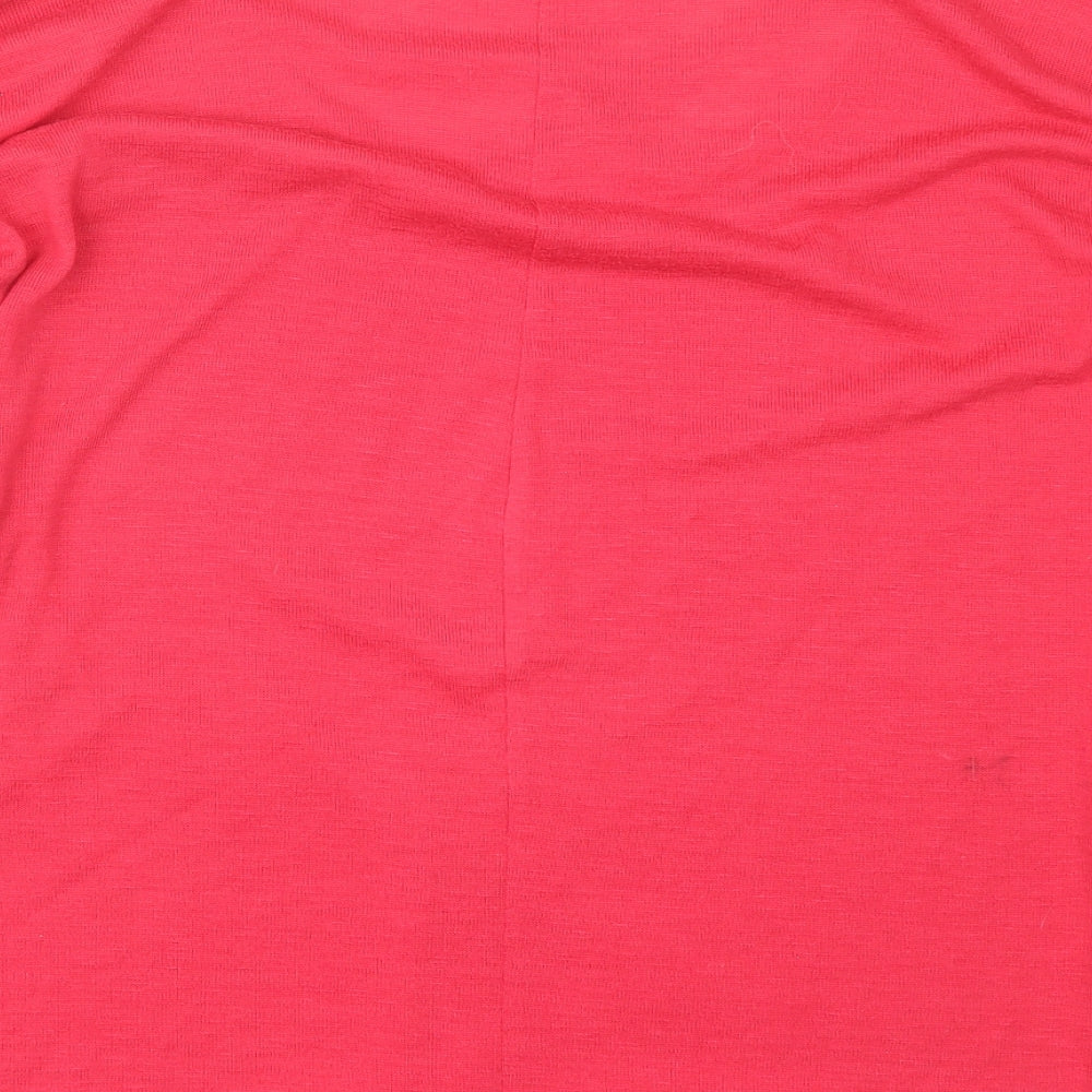 Papaya Womens Pink Scoop Neck Polyester Pullover Jumper Size 12