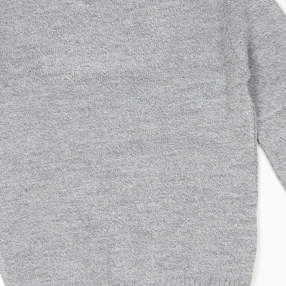 Sonic Mens Grey Acrylic Pullover Sweatshirt Size S