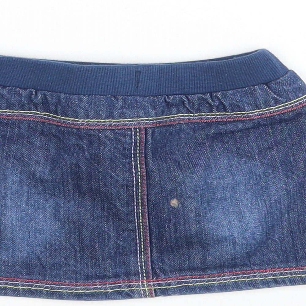 George Girls Blue Cotton Mini Skirt Size 3-6 Months