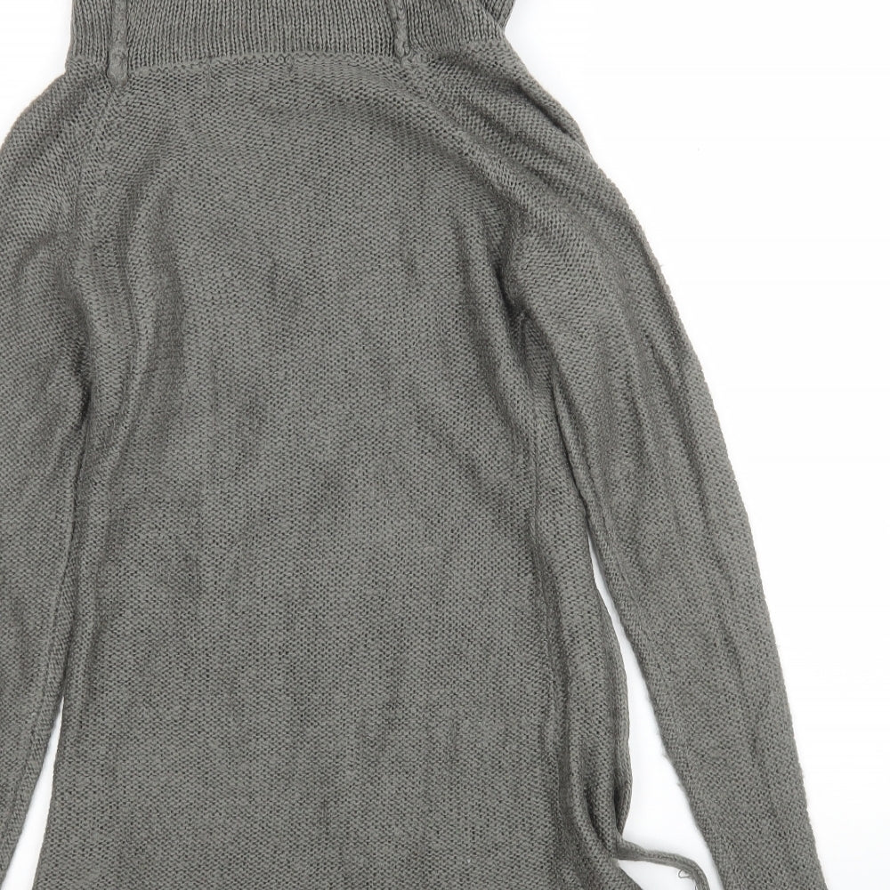 Me Fashion Womens Grey Roll Neck Acrylic Pullover Jumper Size M