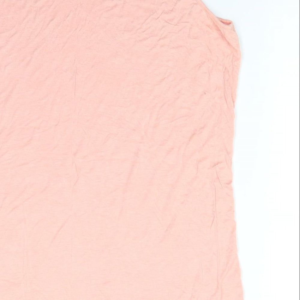 Studio Womens Orange Viscose Basic Tank Size 20 Round Neck - Peach in Colour