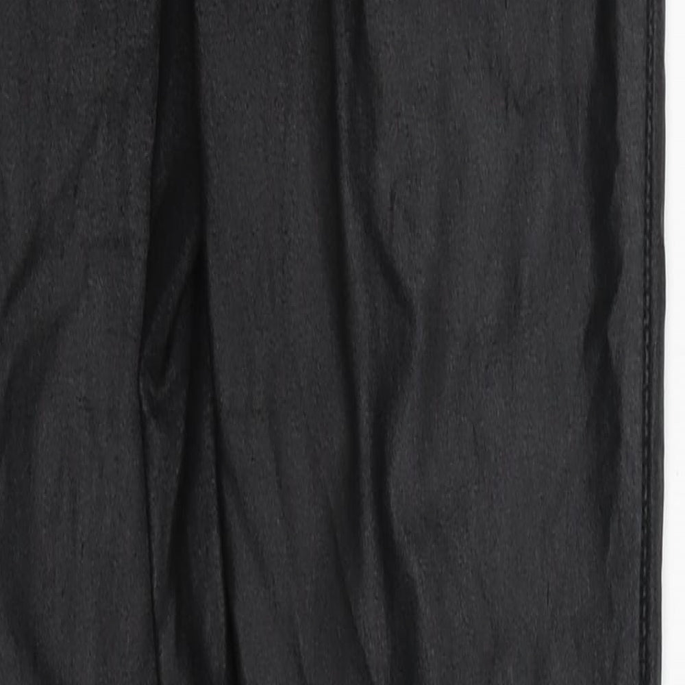 Missguided Womens Black Viscose Trousers Size 8 L28 in Regular