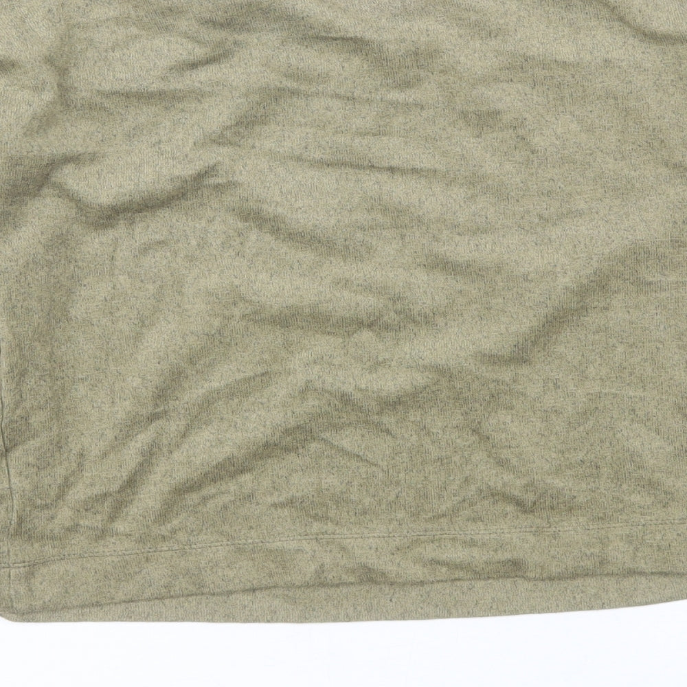 Find Womens Green Round Neck Polyester Pullover Jumper Size S