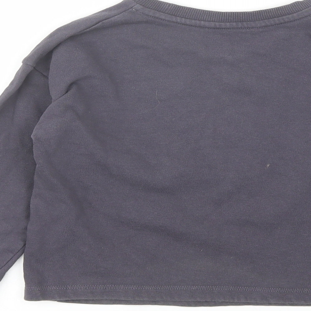 George Girls Grey Round Neck Cotton Pullover Jumper Size 7-8 Years - Los Angeles