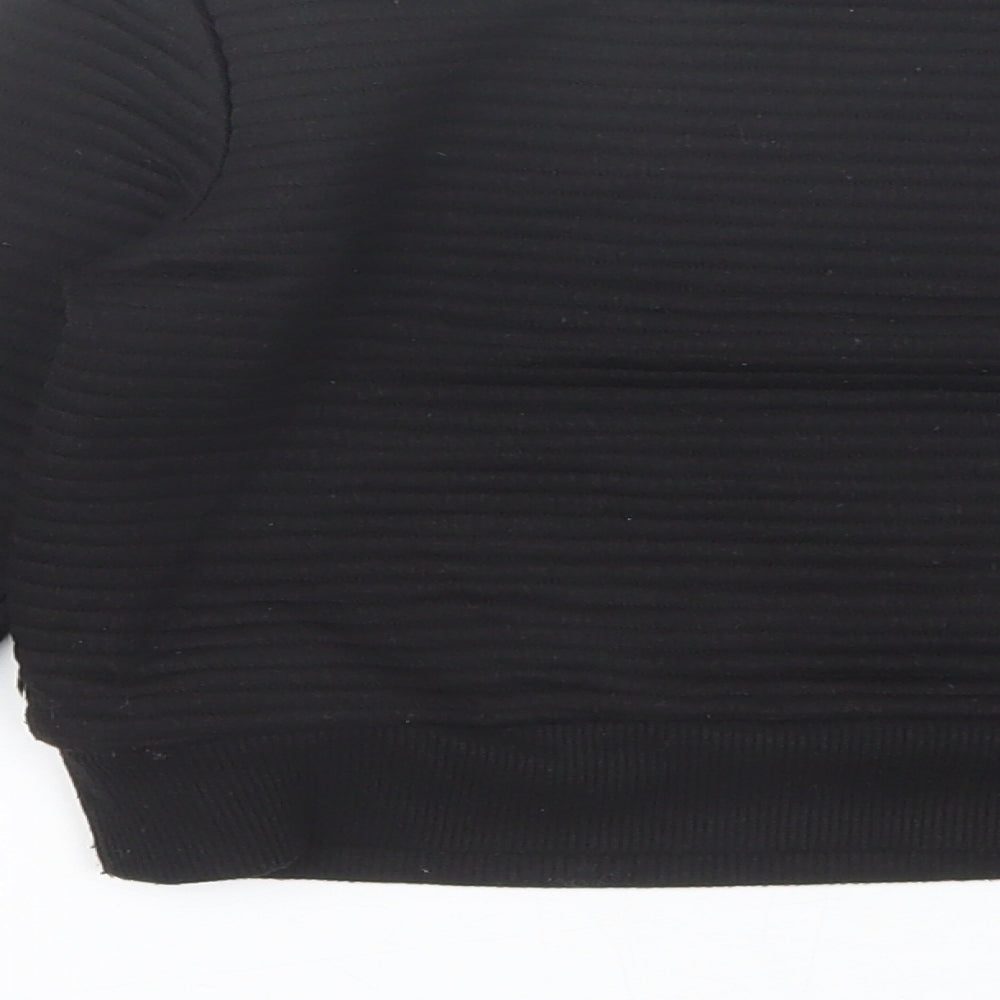 Miss E-vie Girls Black Round Neck Polyester Pullover Jumper Size 7-8 Years