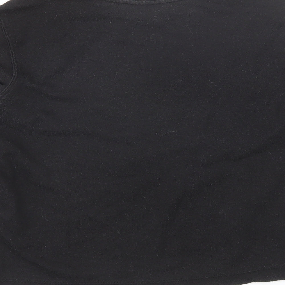H&M Womens Black Round Neck Cotton Pullover Jumper Size M