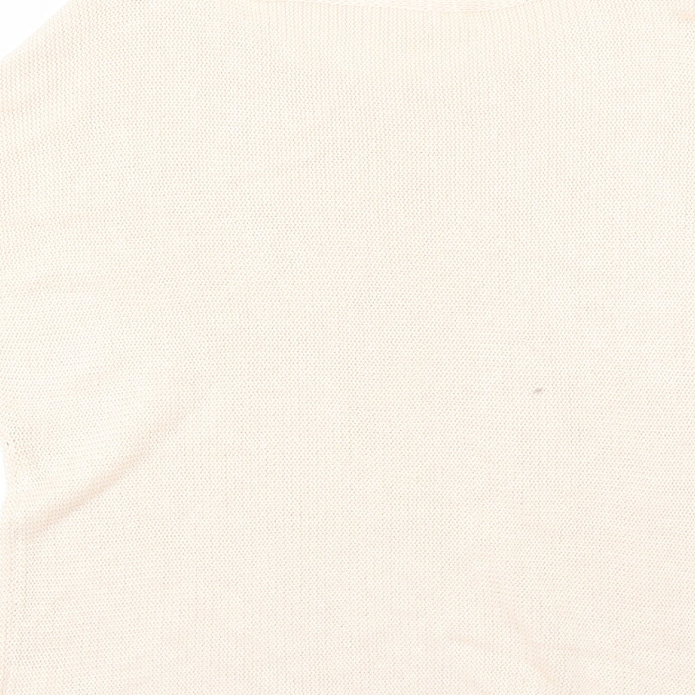 H&M Womens Pink Round Neck Acrylic Pullover Jumper Size M