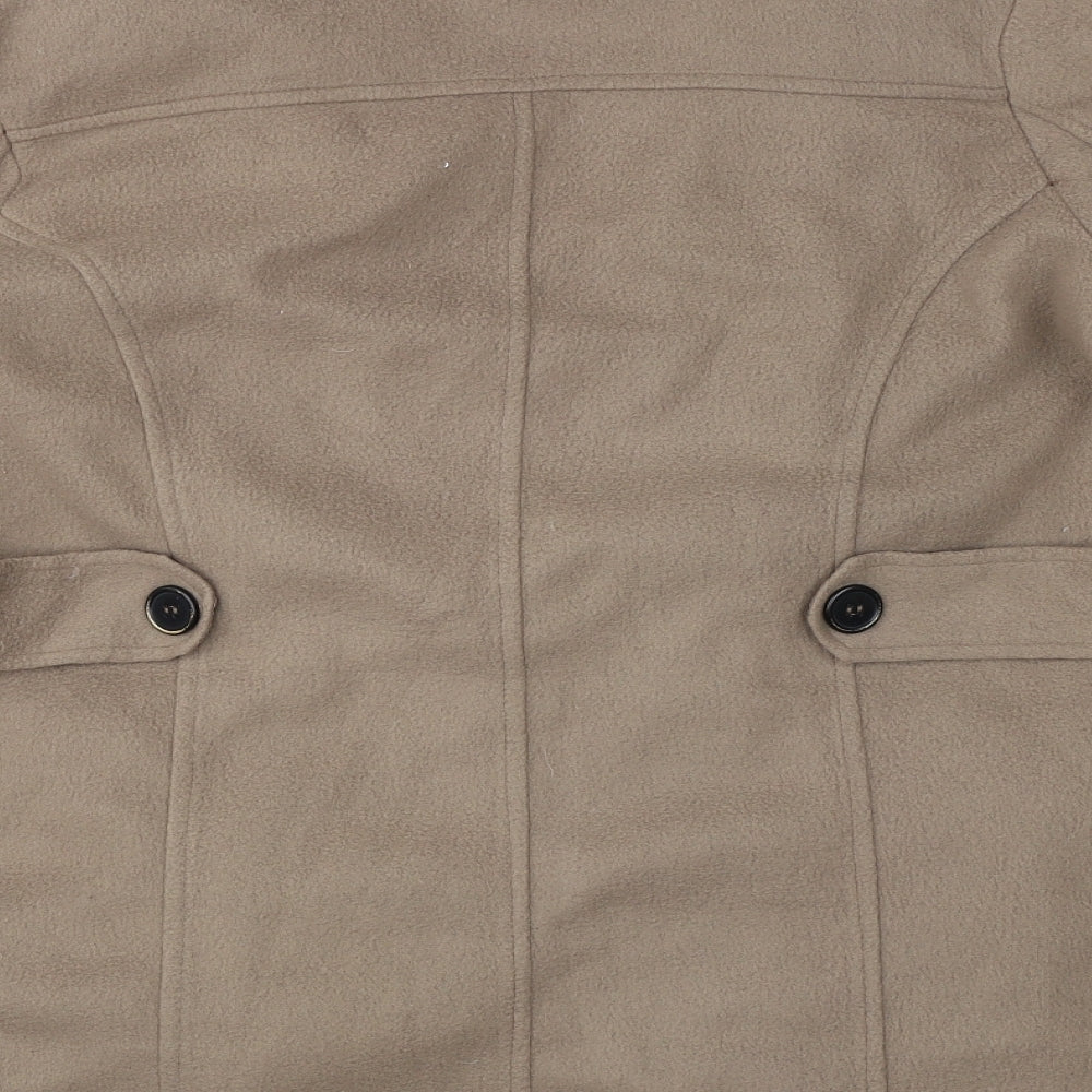 Anne De Lancay Womens Brown Jacket Coat Size M