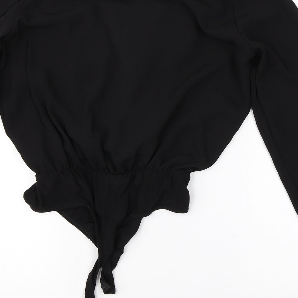 Boohoo Womens Black Polyester Romper One-Piece Size 8