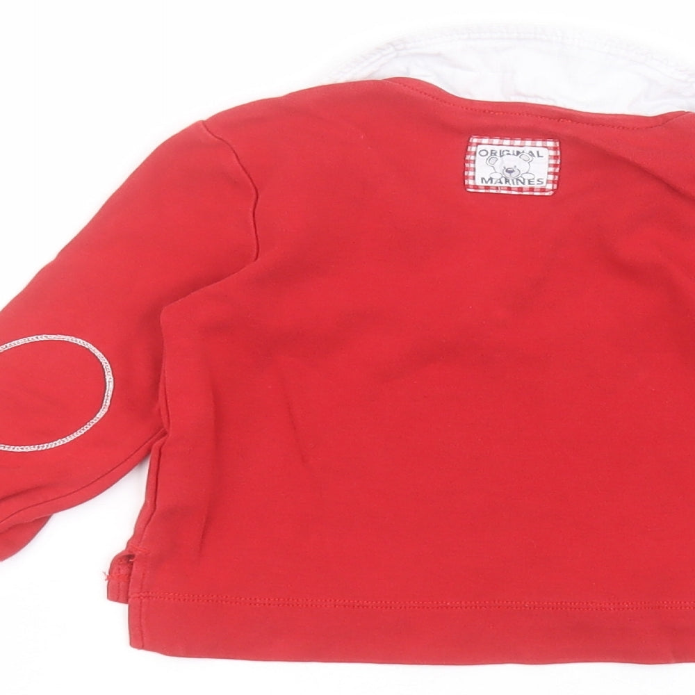 Baby power Baby Red Cotton Basic Polo Size 18-24 Months Collared
