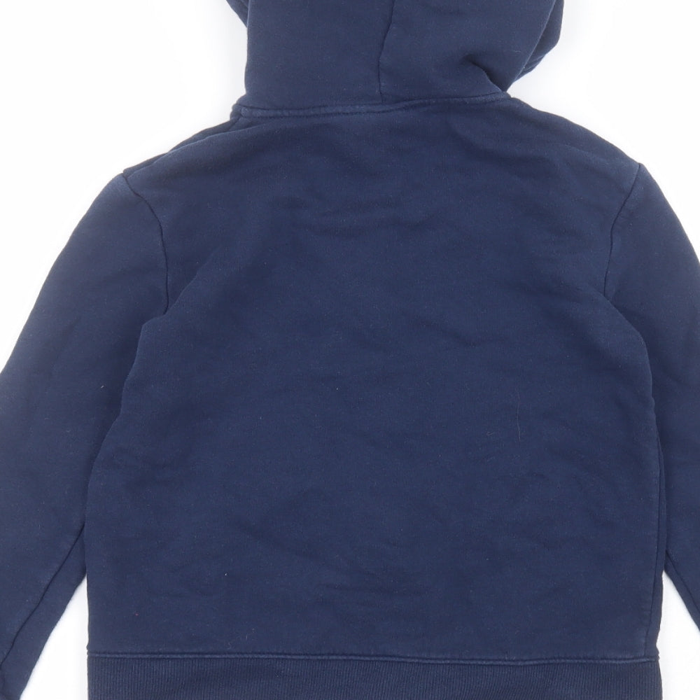 H&M Boys Blue Cotton Full Zip Hoodie Size 9-10 Years