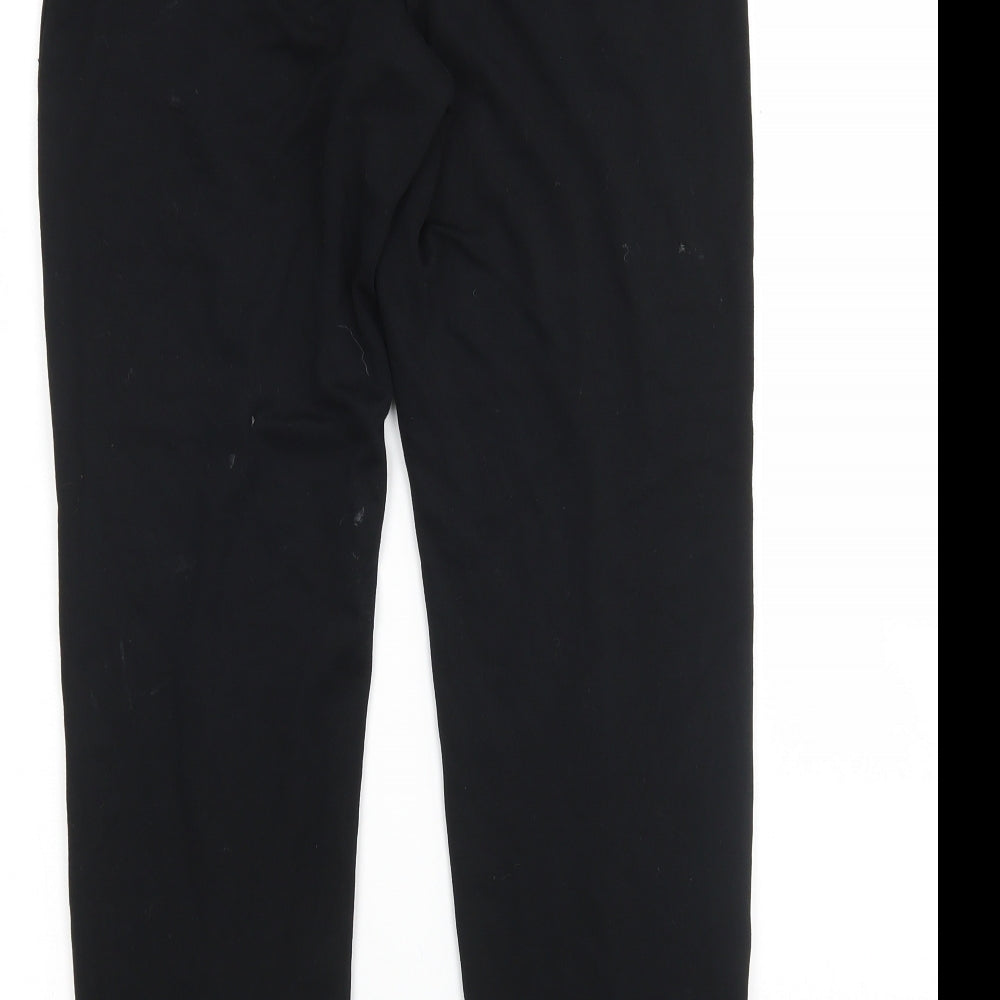 Marks & Spencer Womens Black Viscose Trousers Size 8 L26 in Regular