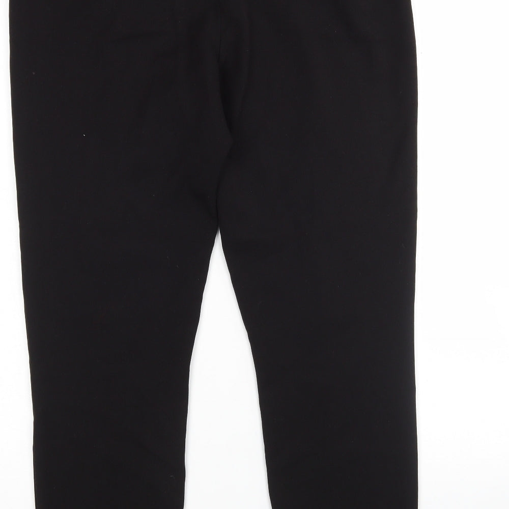 F&F Womens Black Polyester Trousers Size 10 L28 in Regular