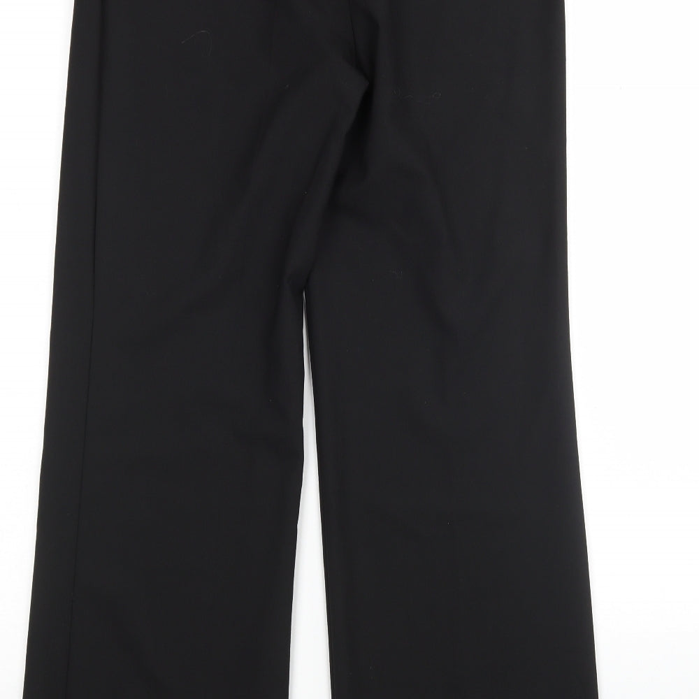 Marks & Spencer Womens Black Polyester Trousers Size 10 L31 in Regular