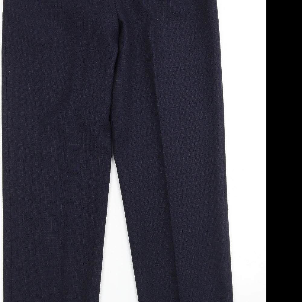 Marks & Spencer Womens Blue Polyester Trousers Size 10 L29 in Regular