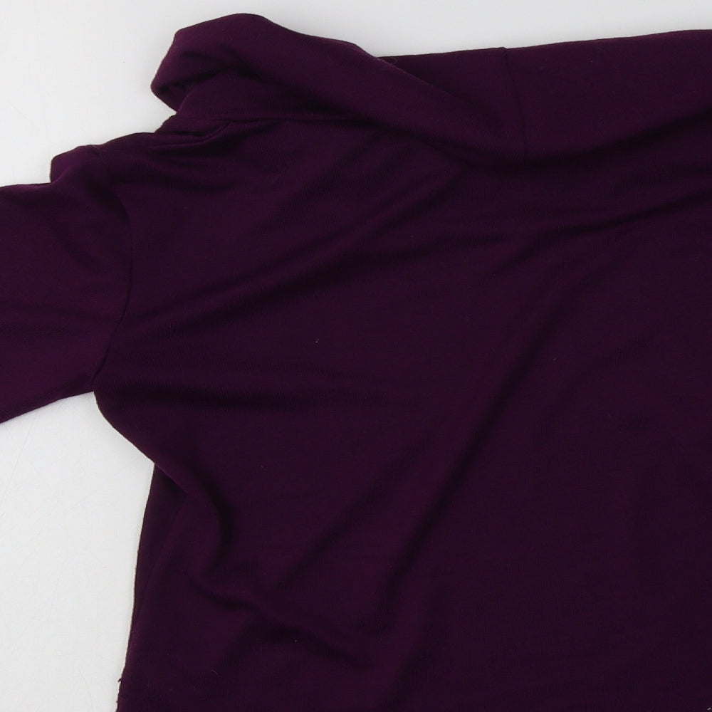Classics Womens Purple Roll Neck Polyester Pullover Jumper Size 12