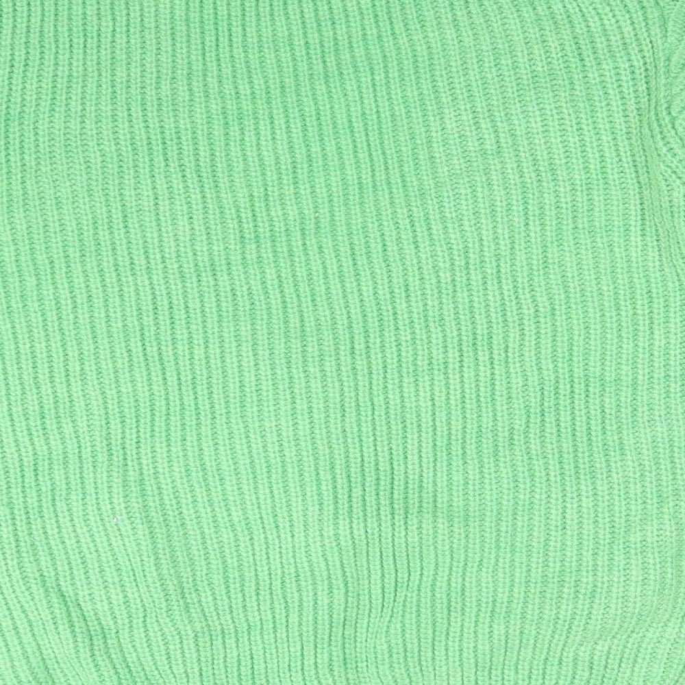 Next Womens Green V-Neck Acrylic Cardigan Jumper Size S