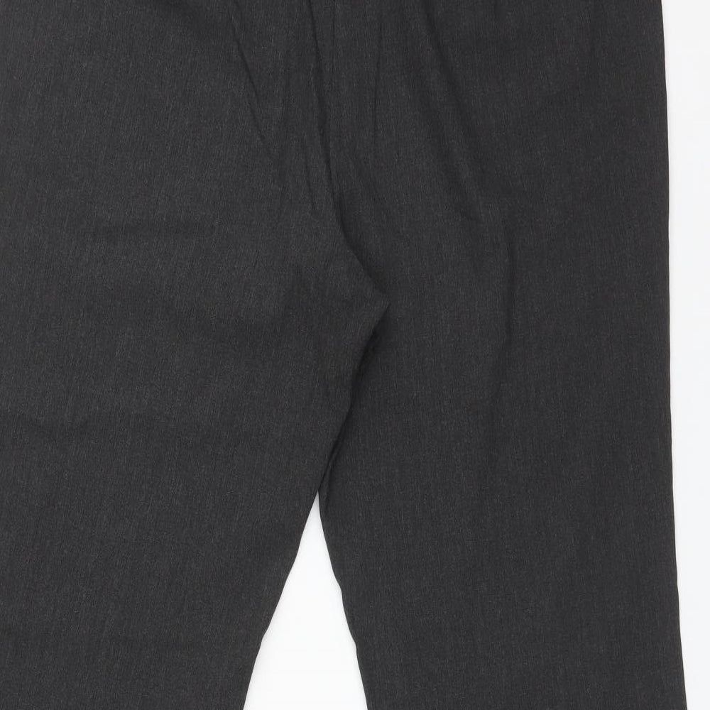 Marks & Spencer Womens Grey Polyester Dress Pants Trousers Size 14 L26 in Regular