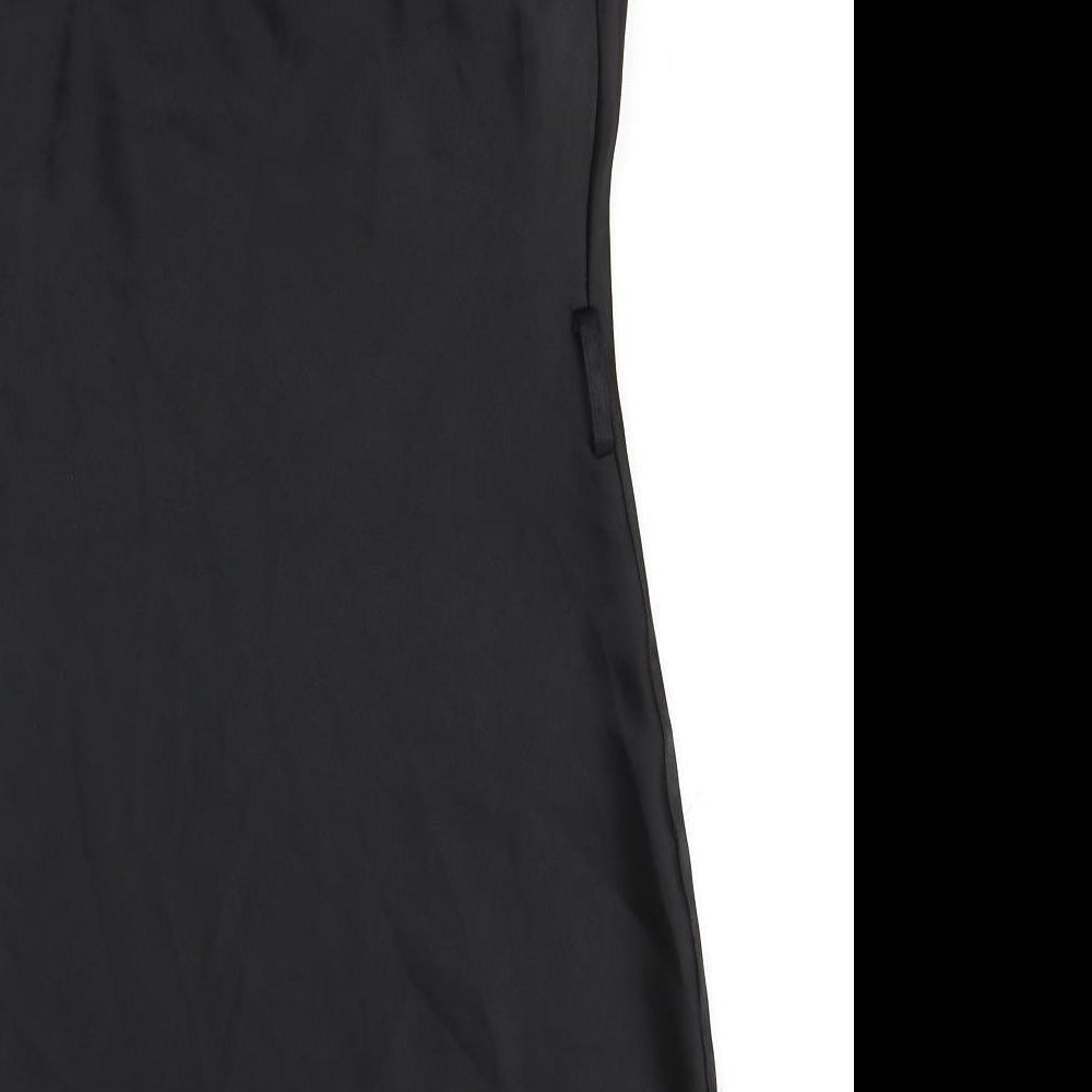 River Island Womens Black Polyester Pencil Dress Size 8 Square Neck
