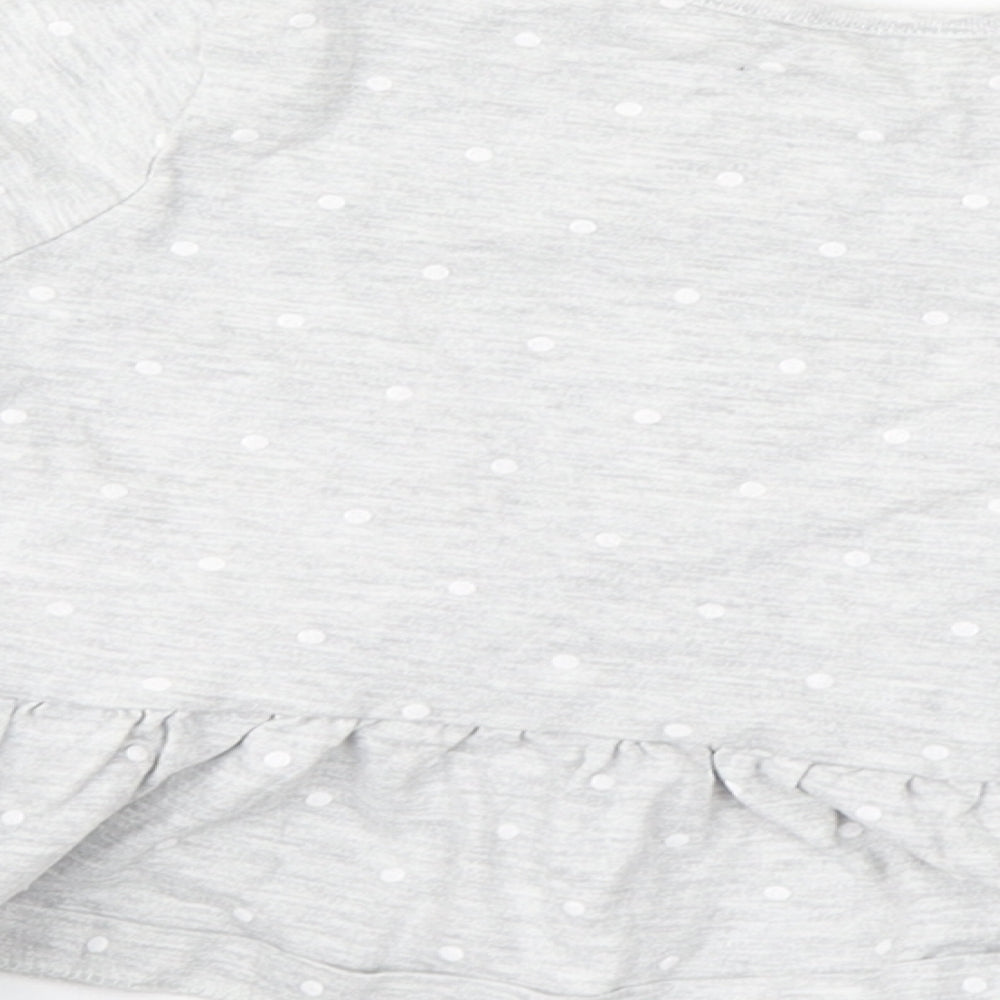 George Girls Grey Cotton A-Line Size 3-4 Years Round Neck