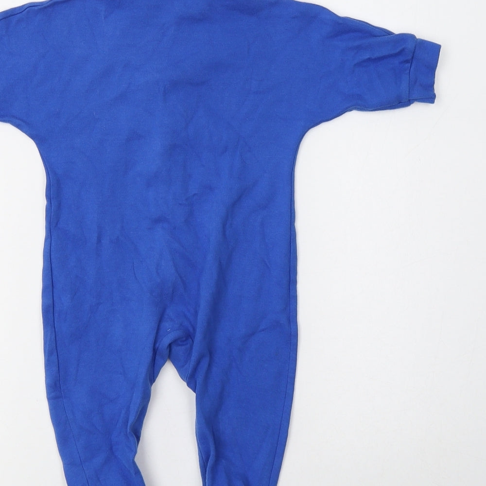 Baby Prem Blue Cotton Babygrow One-Piece Size 3-6 Months