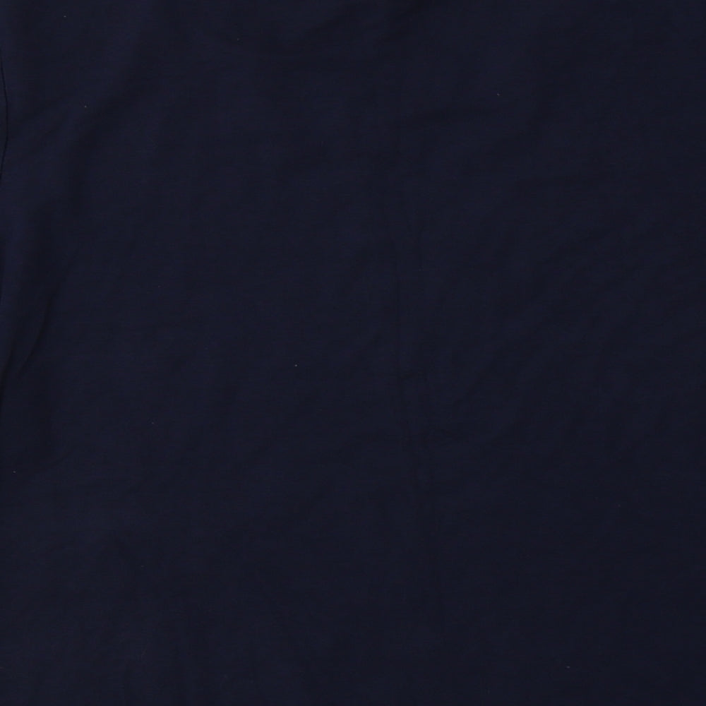 Country Casuals Womens Blue Viscose Basic T-Shirt Size L Crew Neck