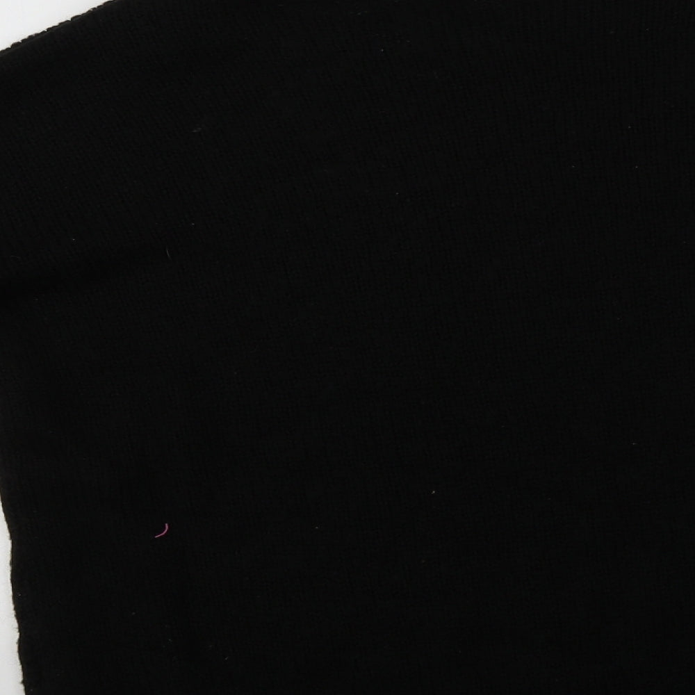 New Look Womens Black Crew Neck Acrylic Pullover Jumper Size M
