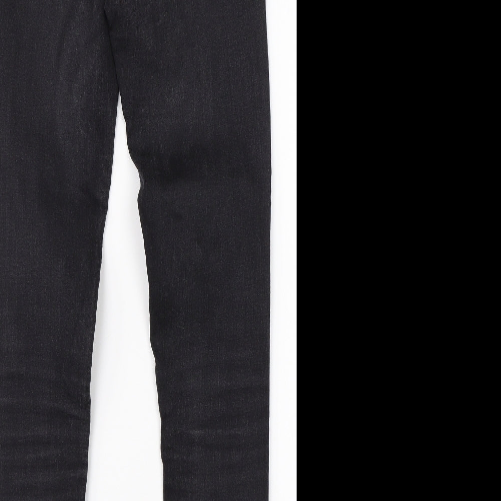 Topshop Womens Black Cotton Skinny Jeans Size 28 in L28 in Regular