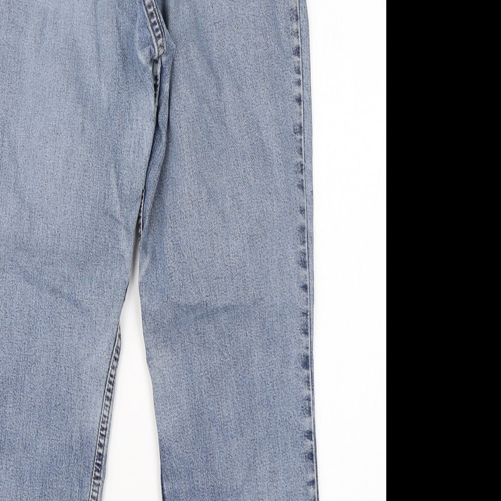 Preworn Womens Blue Cotton Cropped Jeans Size 28 in L24 in Regular