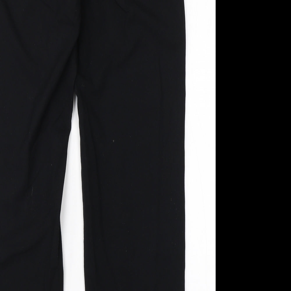 Marks & Spencer Womens Black Viscose Dress Pants Trousers Size 12 L24 in Regular