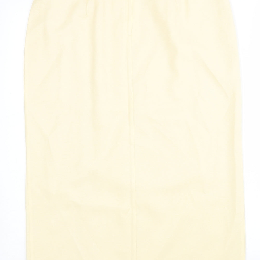 Sensations Womens Yellow Viscose Straight & Pencil Skirt Size 14
