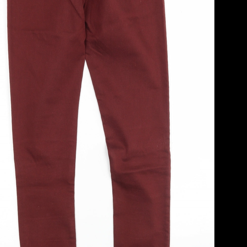 Dorothy Perkins Womens Red Cotton Jegging Jeans Size 10 L31 in Regular